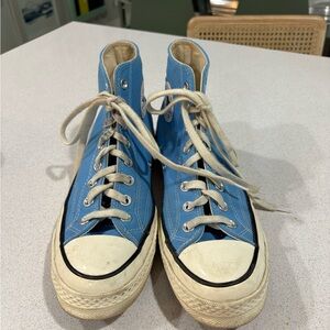 Blue Converse High-Top Sneakers